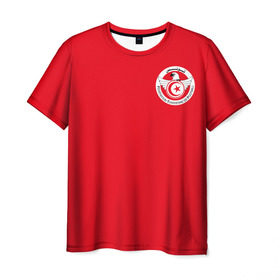 Мужская футболка 3D с принтом Тунис, форма , 100% полиэфир | прямой крой, круглый вырез горловины, длина до линии бедер | Тематика изображения на принте: cup | fifa | russia | world | фифа | чемпионат мира