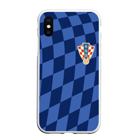 Чехол для iPhone XS Max матовый с принтом Хорватия форма , Силикон | Область печати: задняя сторона чехла, без боковых панелей | croatia | fc | fifa | football | national team | uniform | сборная | фифа | фк | форма | футбол | хорватия
