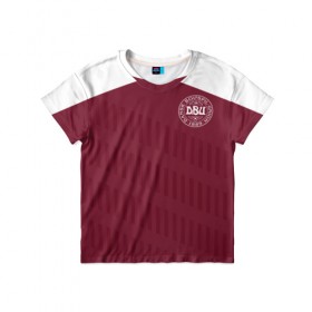 Детская футболка 3D с принтом Дания, форма , 100% гипоаллергенный полиэфир | прямой крой, круглый вырез горловины, длина до линии бедер, чуть спущенное плечо, ткань немного тянется | fifa | фифа | чемпионат мира