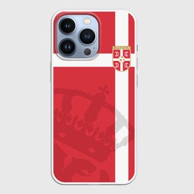 Чехол для iPhone 13 Pro с принтом Сербия, форма ,  |  | Тематика изображения на принте: fc | сербия | спорт | спортивные | фк | футбол | футбольный клуб