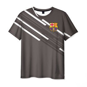Мужская футболка 3D с принтом ФК Барселона , 100% полиэфир | прямой крой, круглый вырез горловины, длина до линии бедер | barcelona | football | logo | spain | sport | арт | барселона | испания | лига | лого | спорт | текстура | фк | футбол | футбольный клуб | эмблема