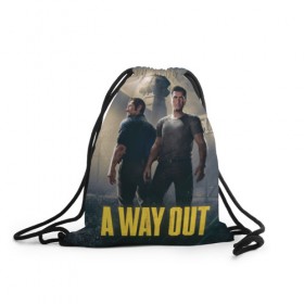 Рюкзак-мешок 3D с принтом A Way Out , 100% полиэстер | плотность ткани — 200 г/м2, размер — 35 х 45 см; лямки — толстые шнурки, застежка на шнуровке, без карманов и подкладки | a way out