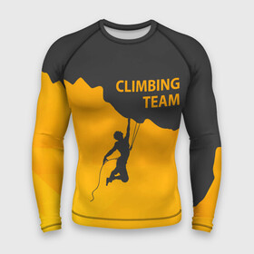 Мужской рашгард 3D с принтом climbing ,  |  | adrenaline | extreme | hiking | mountaineering | mountains | risk | rock climb | rocks | sport | адреналин | альпинизм | высота | горы | риск | скалолазание | скалы | спорт | туризм | экстрим