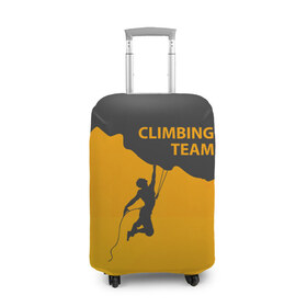 Чехол для чемодана 3D с принтом climbing , 86% полиэфир, 14% спандекс | двустороннее нанесение принта, прорези для ручек и колес | adrenaline | extreme | hiking | mountaineering | mountains | risk | rock climb | rocks | sport | адреналин | альпинизм | высота | горы | риск | скалолазание | скалы | спорт | туризм | экстрим