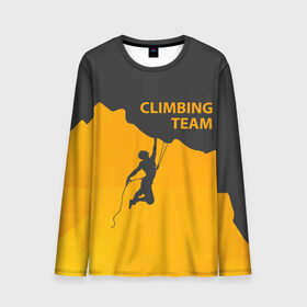 Мужской лонгслив 3D с принтом climbing , 100% полиэстер | длинные рукава, круглый вырез горловины, полуприлегающий силуэт | Тематика изображения на принте: adrenaline | extreme | hiking | mountaineering | mountains | risk | rock climb | rocks | sport | адреналин | альпинизм | высота | горы | риск | скалолазание | скалы | спорт | туризм | экстрим