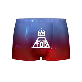 Мужские трусы 3D с принтом FALL OUT BOY SPACE COLLECTION , 50% хлопок, 50% полиэстер | классическая посадка, на поясе мягкая тканевая резинка | Тематика изображения на принте: fall out boy | logo | music | pop | rock | альтернатива | металл | музыка | музыкальный | поп | рок