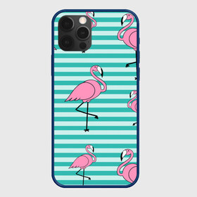 Чехол для iPhone 12 Pro Max с принтом Фламинго , Силикон |  | арт | белый | дикий | мульт | птица | рисунок | фламинго | черный