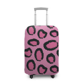 Чехол для чемодана 3D с принтом Розовый гепард , 86% полиэфир, 14% спандекс | двустороннее нанесение принта, прорези для ручек и колес | африка | животное | леопард