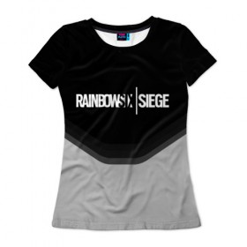 Женская футболка 3D с принтом RAINBOW SIX SIEGE , 100% полиэфир ( синтетическое хлопкоподобное полотно) | прямой крой, круглый вырез горловины, длина до линии бедер | 