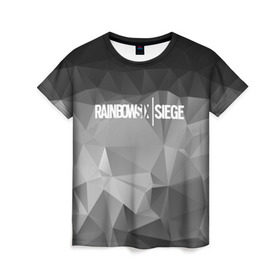 Женская футболка 3D с принтом RAINBOW SIX SIEGE , 100% полиэфир ( синтетическое хлопкоподобное полотно) | прямой крой, круглый вырез горловины, длина до линии бедер | rainbow | rainbow six | siege | six | игры | шутер