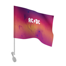 Флаг для автомобиля с принтом AC DC COLLECTION SPACE EDITION , 100% полиэстер | Размер: 30*21 см | ac dc | logo | music | pop | rock | usa | альтернатива | металл | музыка | музыкальный | поп | рок
