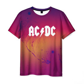 Мужская футболка 3D с принтом AC DC COLLECTION SPACE EDITION , 100% полиэфир | прямой крой, круглый вырез горловины, длина до линии бедер | ac dc | logo | music | pop | rock | usa | альтернатива | металл | музыка | музыкальный | поп | рок