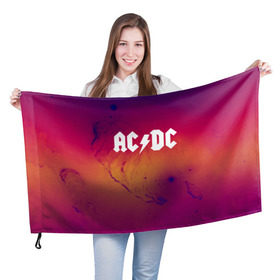 Флаг 3D с принтом AC DC COLLECTION SPACE EDITION , 100% полиэстер | плотность ткани — 95 г/м2, размер — 67 х 109 см. Принт наносится с одной стороны | ac dc | logo | music | pop | rock | usa | альтернатива | металл | музыка | музыкальный | поп | рок