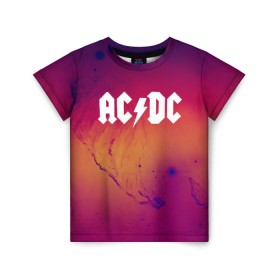 Детская футболка 3D с принтом AC DC COLLECTION SPACE EDITION , 100% гипоаллергенный полиэфир | прямой крой, круглый вырез горловины, длина до линии бедер, чуть спущенное плечо, ткань немного тянется | ac dc | logo | music | pop | rock | usa | альтернатива | металл | музыка | музыкальный | поп | рок