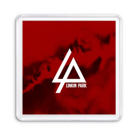 Магнит 55*55 с принтом LINKIN PARK COLOR RED MUSIC , Пластик | Размер: 65*65 мм; Размер печати: 55*55 мм | linkin park | logo | music | pop | rock | альтернатива | металл | музыка | музыкальный | поп | рок | честер беннингтон