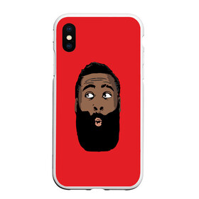 Чехол для iPhone XS Max матовый с принтом James Harden , Силикон | Область печати: задняя сторона чехла, без боковых панелей | 13 | fear the beard | houston rockets | mvp | nba | баскетбол | джеймс харден | нба | хьюстон рокетс