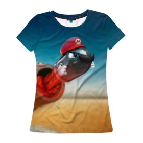 Женская футболка 3D с принтом Bullet , 100% полиэфир ( синтетическое хлопкоподобное полотно) | прямой крой, круглый вырез горловины, длина до линии бедер | 