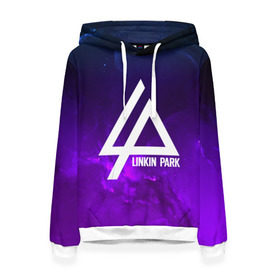 Женская толстовка 3D с принтом LINKIN PARK SPACE COLOR 2018 , 100% полиэстер  | двухслойный капюшон со шнурком для регулировки, мягкие манжеты на рукавах и по низу толстовки, спереди карман-кенгуру с мягким внутренним слоем. | linkin park | logo | music | pop | rock | альтернатива | металл | музыка | музыкальный | поп | рок | честер беннингтон