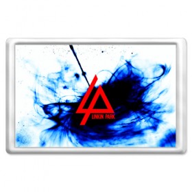 Магнит 45*70 с принтом LINKIN PARK BLUE SMOKE , Пластик | Размер: 78*52 мм; Размер печати: 70*45 | linkin park | logo | music | pop | rock | альтернатива | металл | музыка | музыкальный | поп | рок | честер беннингтон