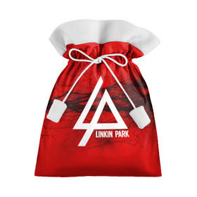 Подарочный 3D мешок с принтом LINKIN PARK lightning red , 100% полиэстер | Размер: 29*39 см | linkin park | logo | music | pop | rock | альтернатива | металл | музыка | музыкальный | поп | рок | честер беннингтон