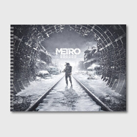 Альбом для рисования с принтом METRO Exodus , 100% бумага
 | матовая бумага, плотность 200 мг. | 2033 | exodus | horror | last | light | metro | redux | survival | зомби | метро | монстр | постапокалипсис | постапокалиптика | фантастика