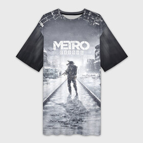Платье-футболка 3D с принтом METRO: Exodus ,  |  | 2033 | exodus | horror | last | light | metro | redux | survival | зомби | метро | монстр | постапокалипсис | постапокалиптика | фантастика