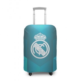 Чехол для чемодана 3D с принтом Real Madrid Geometry Sport , 86% полиэфир, 14% спандекс | двустороннее нанесение принта, прорези для ручек и колес | emirates | fc | real madrid | геометрия | реал мадрид | футбольный клуб | эмблема