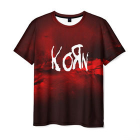 Мужская футболка 3D с принтом KORN(MUSIC ABSTRACT SYLE) , 100% полиэфир | прямой крой, круглый вырез горловины, длина до линии бедер | korn | logo | music | pop | rock | альтернатива | металл | музыка | музыкальный | поп | рок