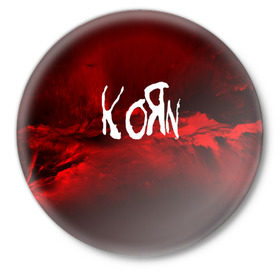 Значок с принтом KORN(MUSIC ABSTRACT SYLE) ,  металл | круглая форма, металлическая застежка в виде булавки | korn | logo | music | pop | rock | альтернатива | металл | музыка | музыкальный | поп | рок