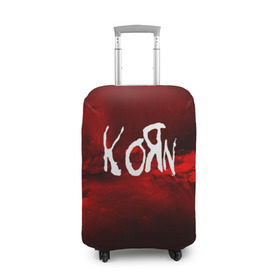 Чехол для чемодана 3D с принтом KORN(MUSIC ABSTRACT SYLE) , 86% полиэфир, 14% спандекс | двустороннее нанесение принта, прорези для ручек и колес | korn | logo | music | pop | rock | альтернатива | металл | музыка | музыкальный | поп | рок