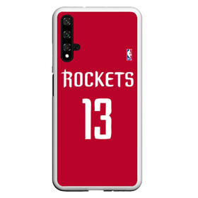 Чехол для Honor 20 с принтом Houston Rockets , Силикон | Область печати: задняя сторона чехла, без боковых панелей | Тематика изображения на принте: 13 | fear the beard | houston rockets | nba | rise sports | баскетбол | баскетбольная | джеймс харден | нба | номер | спортивная | форма | хьюстон рокетс