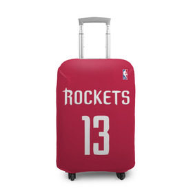 Чехол для чемодана 3D с принтом Houston Rockets , 86% полиэфир, 14% спандекс | двустороннее нанесение принта, прорези для ручек и колес | 13 | fear the beard | houston rockets | nba | rise sports | баскетбол | баскетбольная | джеймс харден | нба | номер | спортивная | форма | хьюстон рокетс