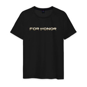 Мужская футболка хлопок с принтом For Honor , 100% хлопок | прямой крой, круглый вырез горловины, длина до линии бедер, слегка спущенное плечо. | 