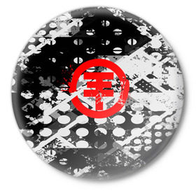 Значок с принтом TOKIO HOTEL ,  металл | круглая форма, металлическая застежка в виде булавки | Тематика изображения на принте: 