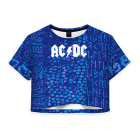 Женская футболка 3D укороченная с принтом AC DC angel collection , 100% полиэстер | круглая горловина, длина футболки до линии талии, рукава с отворотами | ac dc | logo | music | pop | rock | альтернатива | металл | музыка | музыкальный | поп | рок