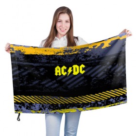 Флаг 3D с принтом AC DC STREET COLLECTION , 100% полиэстер | плотность ткани — 95 г/м2, размер — 67 х 109 см. Принт наносится с одной стороны | ac dc | logo | music | pop | rock | альтернатива | металл | музыка | музыкальный | поп | рок