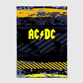 Постер с принтом AC DC STREET COLLECTION , 100% бумага
 | бумага, плотность 150 мг. Матовая, но за счет высокого коэффициента гладкости имеет небольшой блеск и дает на свету блики, но в отличии от глянцевой бумаги не покрыта лаком | ac dc | logo | music | pop | rock | альтернатива | металл | музыка | музыкальный | поп | рок