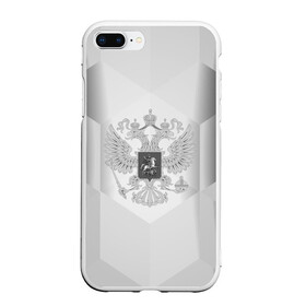 Чехол для iPhone 7Plus/8 Plus матовый с принтом RUSSIA - Black Collection , Силикон | Область печати: задняя сторона чехла, без боковых панелей | russia | герб | двуглавый орел | россия | триколор