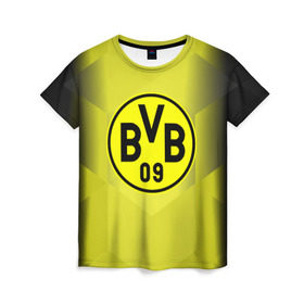 Женская футболка 3D с принтом FC Borussia 2018 Original , 100% полиэфир ( синтетическое хлопкоподобное полотно) | прямой крой, круглый вырез горловины, длина до линии бедер | боруссия | дортмунд