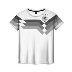 Женская футболка 3D с принтом Германия Чемпионат мира 2018 , 100% полиэфир ( синтетическое хлопкоподобное полотно) | прямой крой, круглый вырез горловины, длина до линии бедер | cup | fifa | russia | world | германия | россия | чемпионы