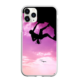 Чехол для iPhone 11 Pro матовый с принтом climbing , Силикон |  | adrenaline | extreme | hiking | mountaineering | mountains | risk | rock climb | rocks | sport | адреналин | альпинизм | высота | горы | риск | скалолазание | скалы | спорт | туризм | экстрим