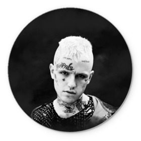 Коврик для мышки круглый с принтом Rip Peep , резина и полиэстер | круглая форма, изображение наносится на всю лицевую часть | lil peep | rap | густав ор | лил пип | рэп