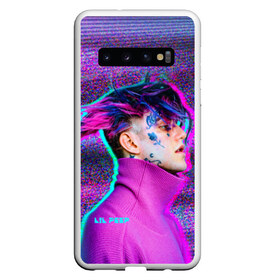 Чехол для Samsung Galaxy S10 с принтом Glitch Peep , Силикон | Область печати: задняя сторона чехла, без боковых панелей | lil peep | rap | густав ор | лил пип | рэп