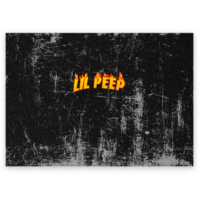 Поздравительная открытка с принтом Lil Fire Peep , 100% бумага | плотность бумаги 280 г/м2, матовая, на обратной стороне линовка и место для марки
 | lil peep | rap | густав ор | лил пип | рэп