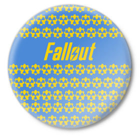 Значок с принтом FALLOUT COLLECTION ,  металл | круглая форма, металлическая застежка в виде булавки | 