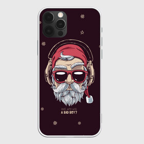 Чехол для iPhone 12 Pro Max с принтом Who was a bad boy? , Силикон |  | bad | beard | boy | christmas | hipster | new year | santa | борода | дед мороз | новый год | рождество | санта | хипстер