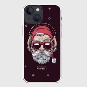 Чехол для iPhone 13 mini с принтом Who was a bad boy ,  |  | bad | beard | boy | christmas | hipster | new year | santa | борода | дед мороз | новый год | рождество | санта | хипстер