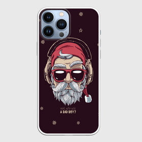 Чехол для iPhone 13 Pro Max с принтом Who was a bad boy ,  |  | Тематика изображения на принте: bad | beard | boy | christmas | hipster | new year | santa | борода | дед мороз | новый год | рождество | санта | хипстер