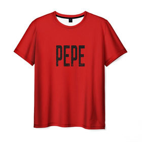 Мужская футболка 3D с принтом LiL PEPE , 100% полиэфир | прямой крой, круглый вырез горловины, длина до линии бедер | Тематика изображения на принте: cry baby | emo | lil peep | rap | группа | музыка | надпись | нытик | рэп | эмо