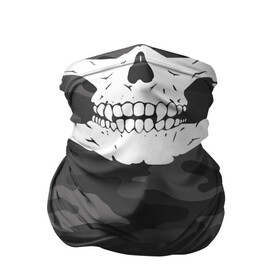 Бандана-труба 3D с принтом Череп маска , 100% полиэстер, ткань с особыми свойствами — Activecool | плотность 150‒180 г/м2; хорошо тянется, но сохраняет форму | camouflage | military | skull | военная | камуфляж | череп